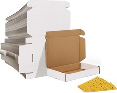 6X4X1 Shipping Boxes Set of 100, White Small Corrugated Cardboard Box,Mailer Box
