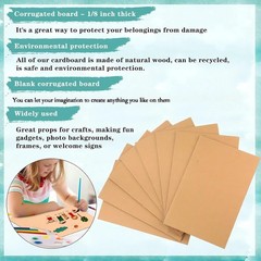 Strong Corrugated Cardboard Flats – 50 Pack, 5 x 7 Inch Mailing & Craft Solution
