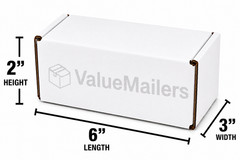 6x3x2 White Corrugated Shipping Mailers Packing Box Boxes Folding 50 100 To 1000