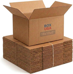 Medium Corrugated Shipping Boxes 16″x10″x6″, 25-Pack for Packing and Storage