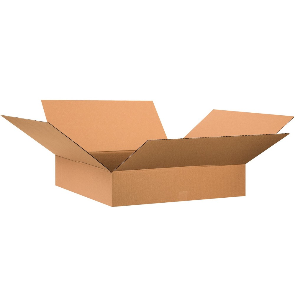 28286 Flat Corrugated Cardboard Box 28″ L x 28″ W x 6″ H, Kraft, for Shipping…