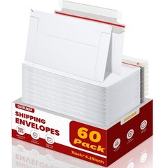 60 Pack Rigid Mailers, 7″x4.35″ Trading Card Shipping Envelopes for Collector…