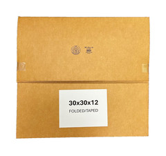 30″ x 30″ x 12″ CARDBOARD BOX – 200 lb – SINGLE BOX