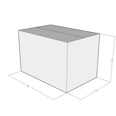18x12x12 White Corrugated Shipping Boxes 32 ECT Single-Wall, 10/Pack