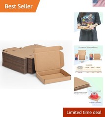 Eco-Friendly 6x4x1 Shipping Boxes, Pack of 50 – Easy Assembly & Sturdy