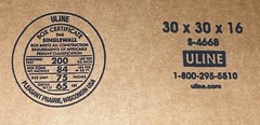 30″ x 30″ x 16″ Cardboard Corrugated Box – SINGLE BOX