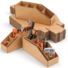30 Pcs Cardboard Storage Parts Bins Open Top Corrugated Cardboard Storage Box…