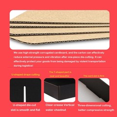 Black Shipping Mailers Packaging Boxes Wedding ECommerce 10.5×6.3×2 In 20 PCS