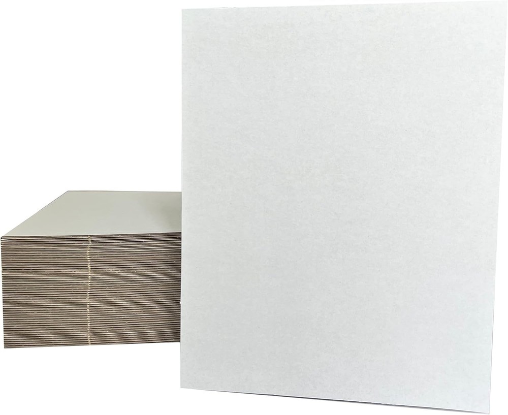 50 PCS White 6×9 Inch Corrugated Cardboard Sheets Divider Inserts Bulk Flat