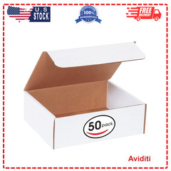 White Literature Corrugated Cardboard Mailing Boxes, 9″ x 7 1/2″ x 3″, Pack o…
