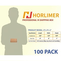 Brown 4x4x1 In Corrugated Cardboard Literature Mailer Shipping Boxes 100 Pk