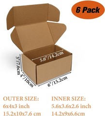 Compact & Durable Brown Shipping Boxes 6x4x3 Inch – Ideal for Gifts & Mailing