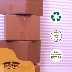Durable 8x6x3 Brown Corrugated Shipping Boxes – 25 Pack, Eco-Friendly, USA Made