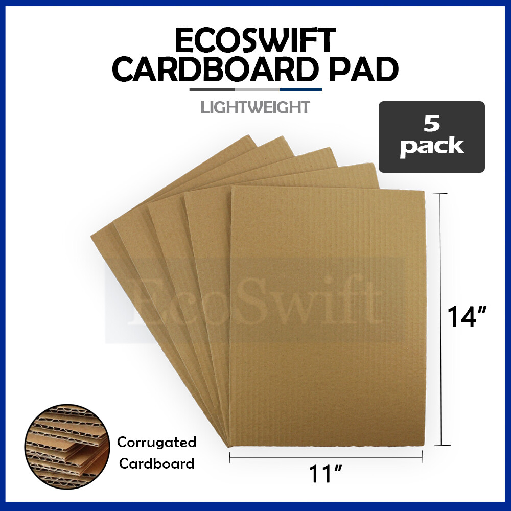 5 11×14 EcoSwift Corrugated Cardboard Pads Filler Inserts Sheet 1/8″ Thick 11×14