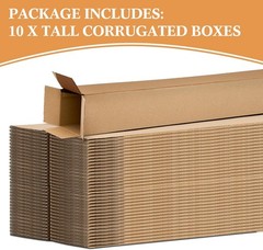Qilery 10 Pcs 6 x 6 x 48 Inch Golf Club Shipping Boxes 6L x 6 x 6 x 48