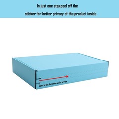 Blue Shipping Packaging Box 10.5×6.3×2 Inch Hard Corrugated Cardboard Wrap