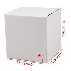 White Shipping Boxes 6x6x6 Inches Small Corrugated Cardboard Boxes, 25 Pack