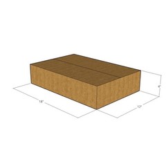 5 18x12x4 Kraft Brown Corrugated Shipping Boxes 32 ECT Single-Wall New
