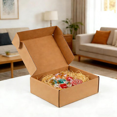 8X6X2 Inches Small Brown Shipping Boxes 25 Pack，Corrugated Cardboard Gift Boxes，