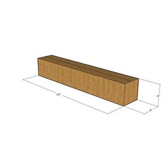 5 24x4x4 Kraft Brown Corrugated Shipping Boxes 32 ECT Single-Wall New