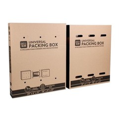 55 In Universal TV Moving Storage Box W/ 4 Foam Corners Bubble Roll New