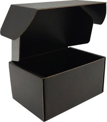 Small Black Shipping Boxes – 25 Pack Corrugated Cardboard Mailing Box Packaging