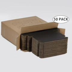 50 Pack 6X4X1 Inches Small Shipping Boxes, Black Corrugated Cardboard Boxes, Mov
