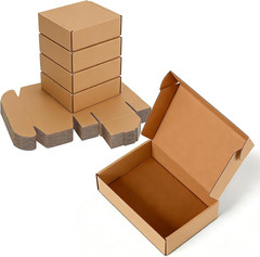 8X6X2 Inches Small Brown Shipping Boxes 25 Pack，Corrugated Cardboard Gift Boxes，