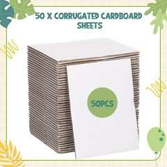 50 Pack Corrugated Cardboard Sheets Flat Hard Cardboard Inserts Back to Schoo…