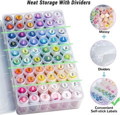 forever young Diamond Painting Storage Containers, 1 Pack 60 Grids Bead Organ…