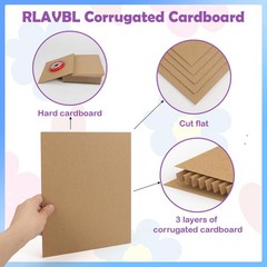 50 Pack 8×10 Corrugated Cardboard Sheets, Flat Cardboard Inserts for Shipping…