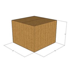 10 12x12x9 Kraft Brown Corrugated Shipping Boxes 32 ECT Single-Wall New