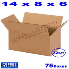 75 – 14x8x6 Cardboard Boxes 32-ECT Mailing Packing Shipping Corrugated Carton