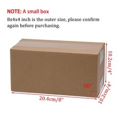 50 Pack 8x4x4 Inch Shipping Boxes Brown Corrugated Cardboard For Mailing