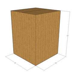 5 14x14x19 Kraft Brown Corrugated Shipping Boxes 32 ECT Single-Wall New