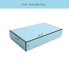Blue Hard Corrugated Cardboard Gift Shipping Packaging Box 10.5×6.3×2 Inch
