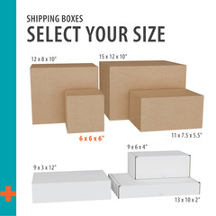 Recycled Shipping Boxes 6 In. L X 6 In. W X 6 In. H, 30-Count