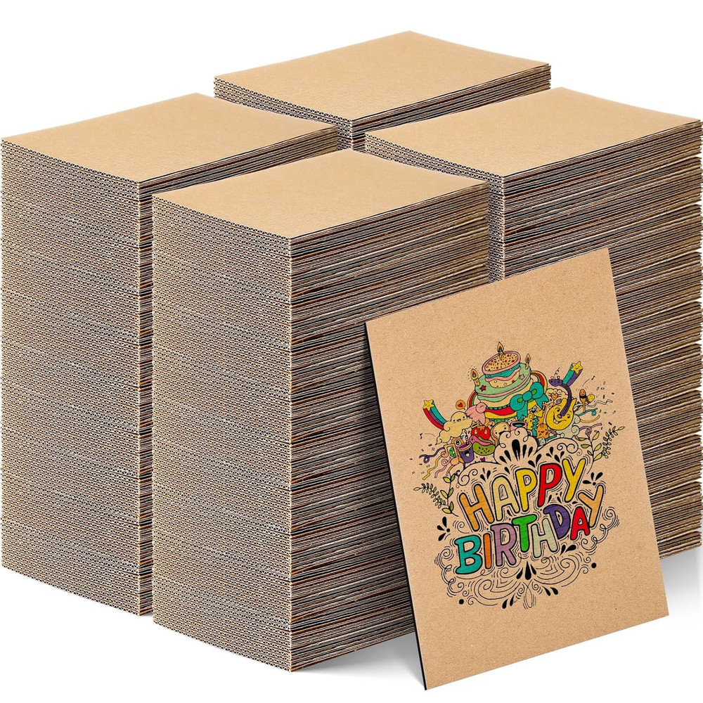 400 Pcs 5 X 7 Inch Corrugated Cardboard Sheets for Mailers 2 Mm Thickness Flat P