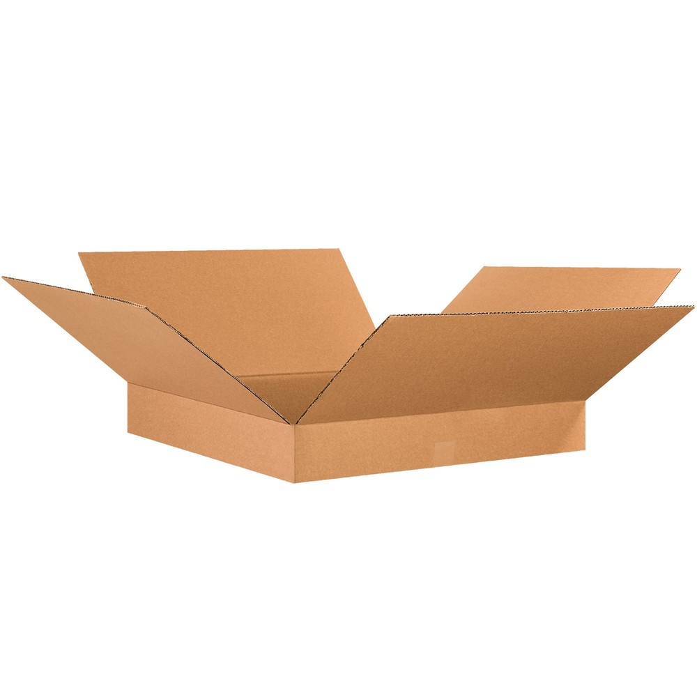 BOXES FAST 26x26x4 Flat Corrugated Boxes, Flat, 26L x 26W x 4H, Pack of Kraft
