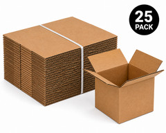 25 4x4x4 Cube Corrugated Shipping Packing Moving Mailing storage Cartons Boxes