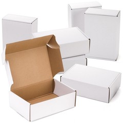 30 Pack Shipping Boxes for Small Business, 9 x 6 x 3 Inches White Small Cardb…