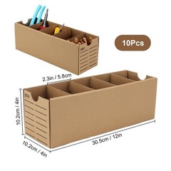 Parts Bins with Dividers, Cardboard Storage Boxes, Pantry Organizer Boxes, Pa…