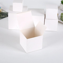 20/50Pcs Square Folding Kraft Paper Box Black White Cardboard Box for Packaging