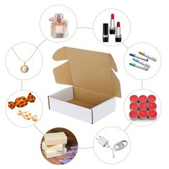 25 PK Corrugated Mailer Small Cardboard Shipping Boxes 6x4x2 Oyster White