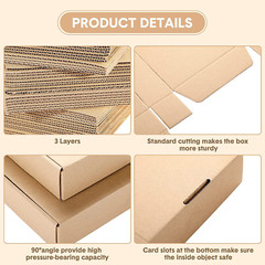 100 Pack Shipping Boxes 6 X 6 X 2 Inch Corrugated Cardboard Boxes Small Mailing
