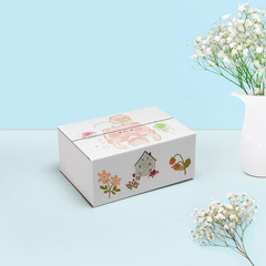 25 Packs Small Shipping Boxes 7X5X3 Inches, White Corrugated Cardboard Box for S