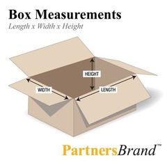 Partners Brand P864 Corrugated Boxes, 8″L x 6″W x 4″H, Kraft Pack of 25