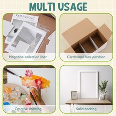 50 Pack Corrugated Cardboard Sheets Flat Hard Cardboard Inserts Back to Schoo…