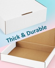 50 PCS White Small Corrugated Cardboard Mailing Shipping Boxes Fits 7x5x2 In