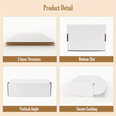 10/20/50/100/200PCS 6x4x2 INCH White Corrugated Shipping Packing Boxes Mailer US